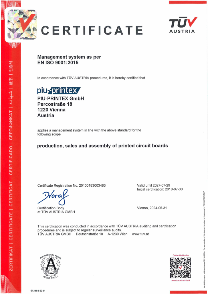 ISO 9001:2015 Certificate (English)